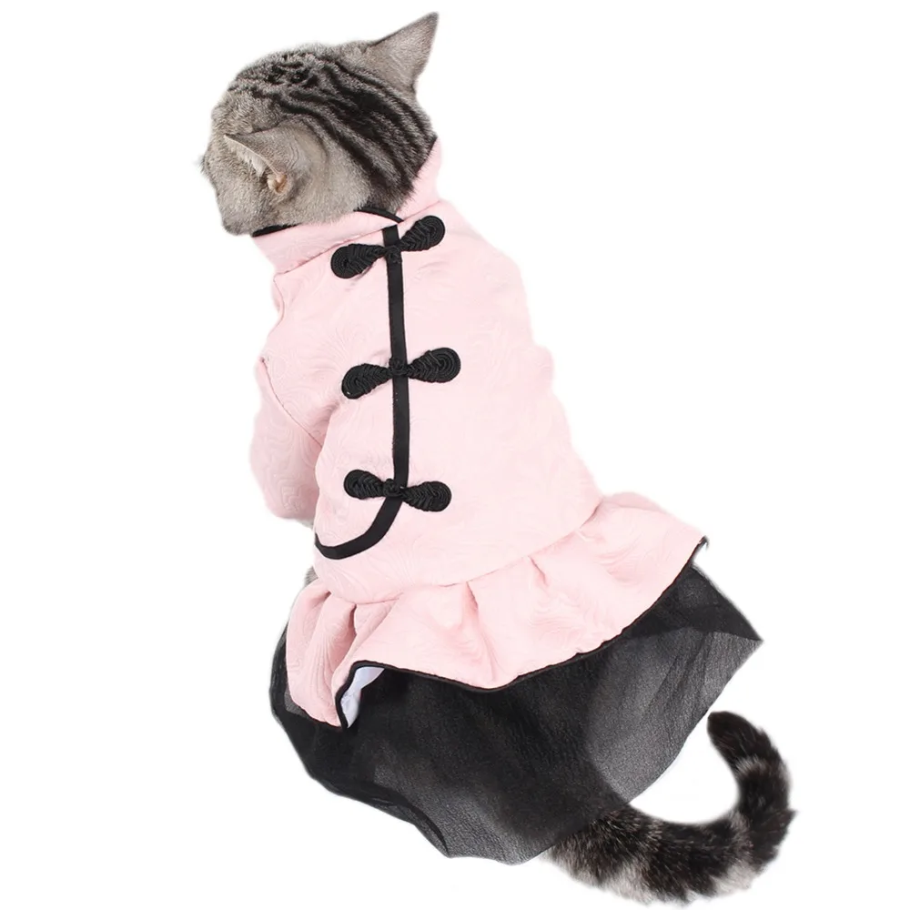 Pink Cats Dresses Jacquard Weave Chinese Cheongsam Style Dresses Birthday Gift for Cats Pets Clothes kedi giysileri S-XXL
Pink Cats Dresses Jacquard Weave Chinese Cheongsam Style Dresses Birthday Gift for Cats Pets Clothes kedi giysileri S-XXL