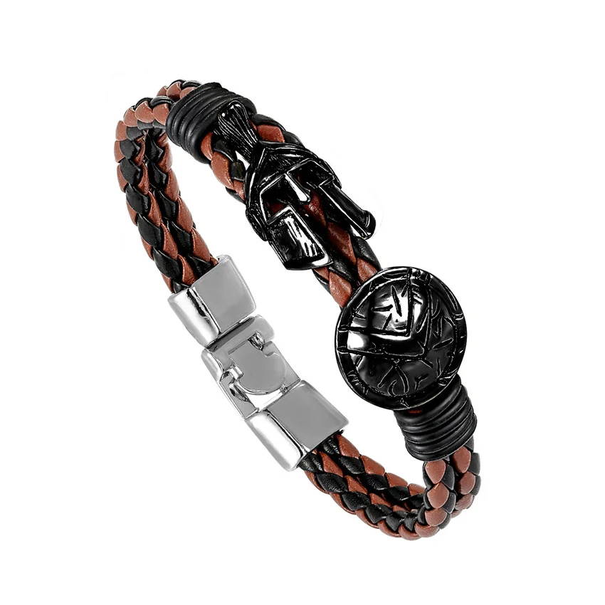 2019 New Retro Sparta Warrior Men Bracelet Luxury Camping Leather Bracelets Women Bracelets Jewelry Fine Gift Pulseira Masculina
2019 New Retro Sparta Warrior Men Bracelet Luxury Camping Leather Bracelets Women Bracelets Jewelry Fine Gift Pulseira Masculina