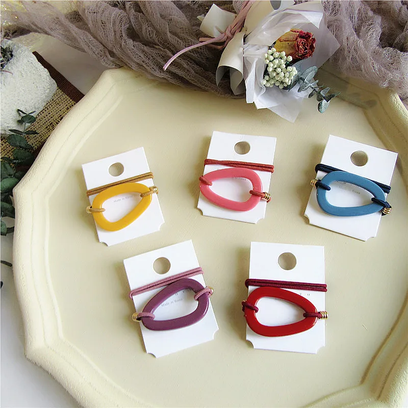 Fashion Simple Japanese Acrylic Resin Geometric Hollow Oval Elastic Hair Rope Girl Women Temperament Hair Accessories Set
Fashion Simple Japanese Acrylic Resin Geometric Hollow Oval Elastic Hair Rope Girl Women Temperament Hair Accessories Set