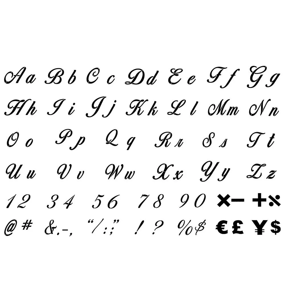 40pcs/set DIY Alphabet Templates Letter Number Symbol Drawing Painting Stencils for Painting on Wood Planner Notebook Decoration
40pcs/set DIY Alphabet Templates Letter Number Symbol Drawing Painting Stencils for Painting on Wood Planner Notebook Decoration