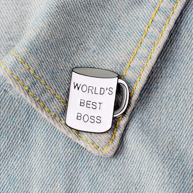 Лучший в мире значок Boss Pin Coffee значки с лацканами для мужчин и женщин шапка сумка