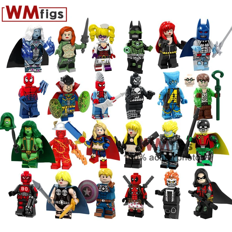 Single Marvel DC Super Heroes Collection Doctor Strange Thor Batman Harley Quinn Robin Beast Spider-man Building Blocks Kids Toy
Single Marvel DC Super Heroes Collection Doctor Strange Thor Batman Harley Quinn Robin Beast Spider-man Building Blocks Kids Toy