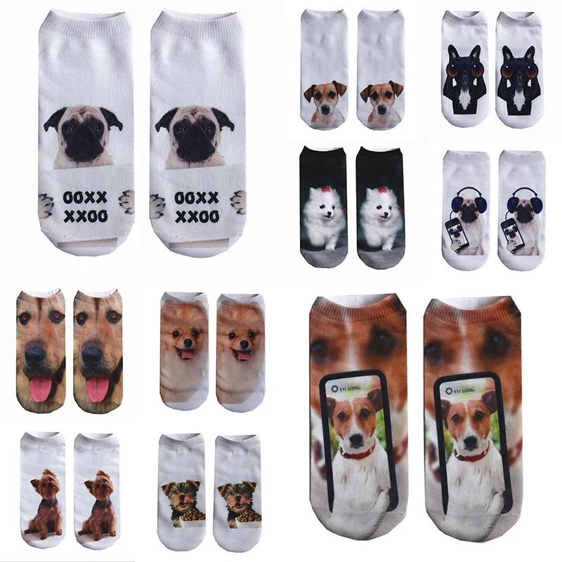 Printed socks cartoon men and women short cotton socks original wind animal dog 3D printed boat socks
Printed socks cartoon men and women short cotton socks original wind animal dog 3D printed boat socks