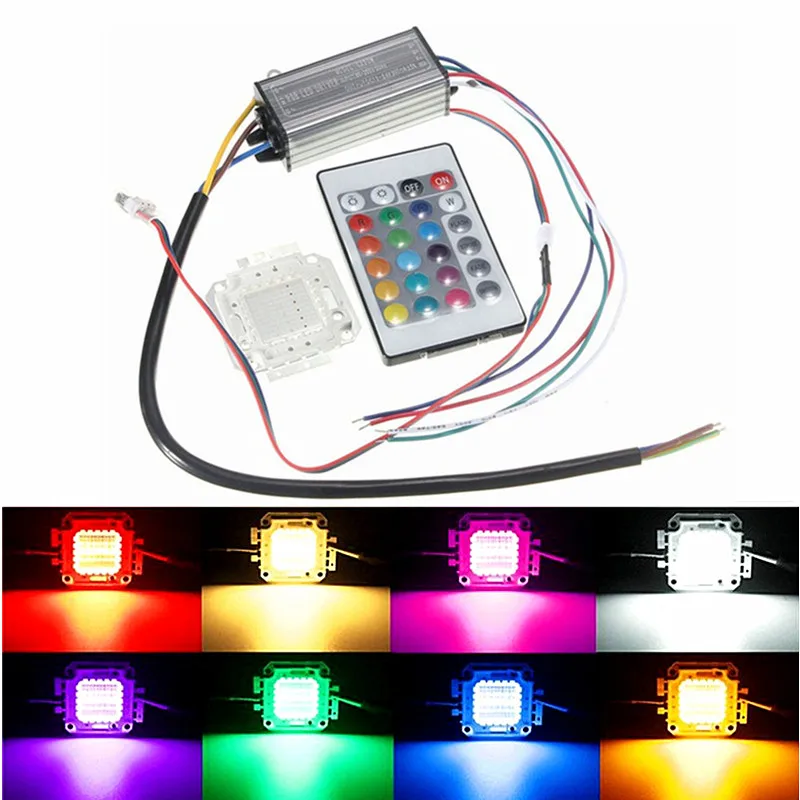 10 Вт 20 30 50 100 RGB чип светильник и водонепроницаемый IP66 Светодиодный драйвер