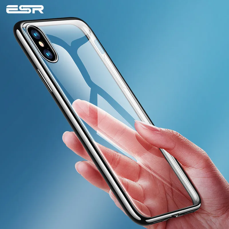 ESR 0.8mm Clear Ultra Thin Soft TPU Plating Frame Phone Cover For iPhone 8 7 Plus Full Case Cover For iPhone X XS XR XS Max Case
ESR 0.8mm Clear Ultra Thin Soft TPU Plating Frame Phone Cover For iPhone 8 7 Plus Full Case Cover For iPhone X XS XR XS Max Case