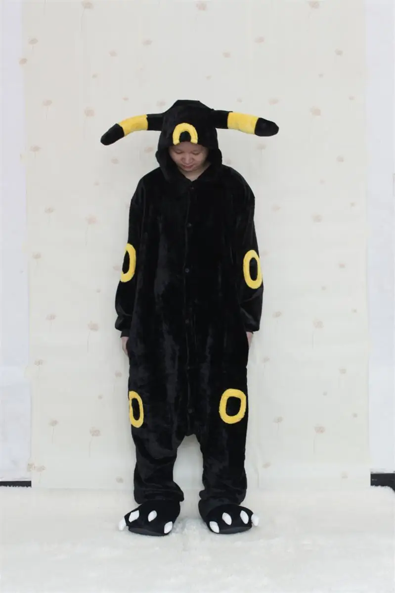 Пижамы для взрослых Umbreon Onesies аниме косплей Костюм кигуруми женщин мужчин ночное