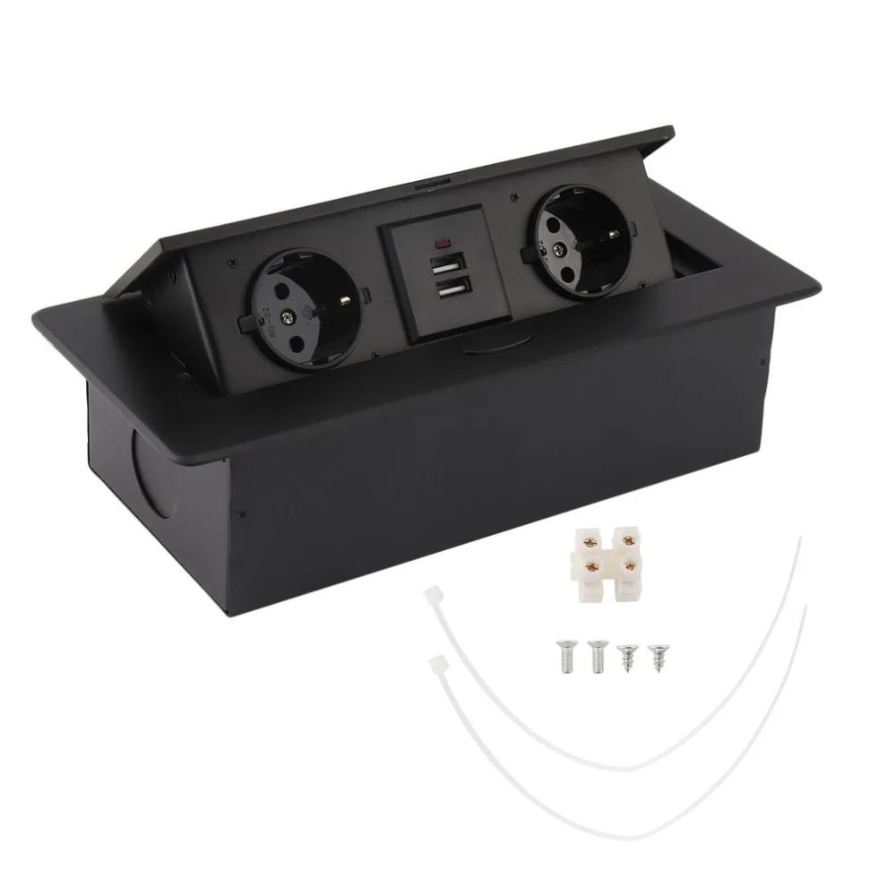 2018 New Multifunction Standard Black Round Side Desktop Conference Table Pop-Up Socket 2 Outlet Plug + 2USB Insert EU Plug
2018 New Multifunction Standard Black Round Side Desktop Conference Table Pop-Up Socket 2 Outlet Plug + 2USB Insert EU Plug