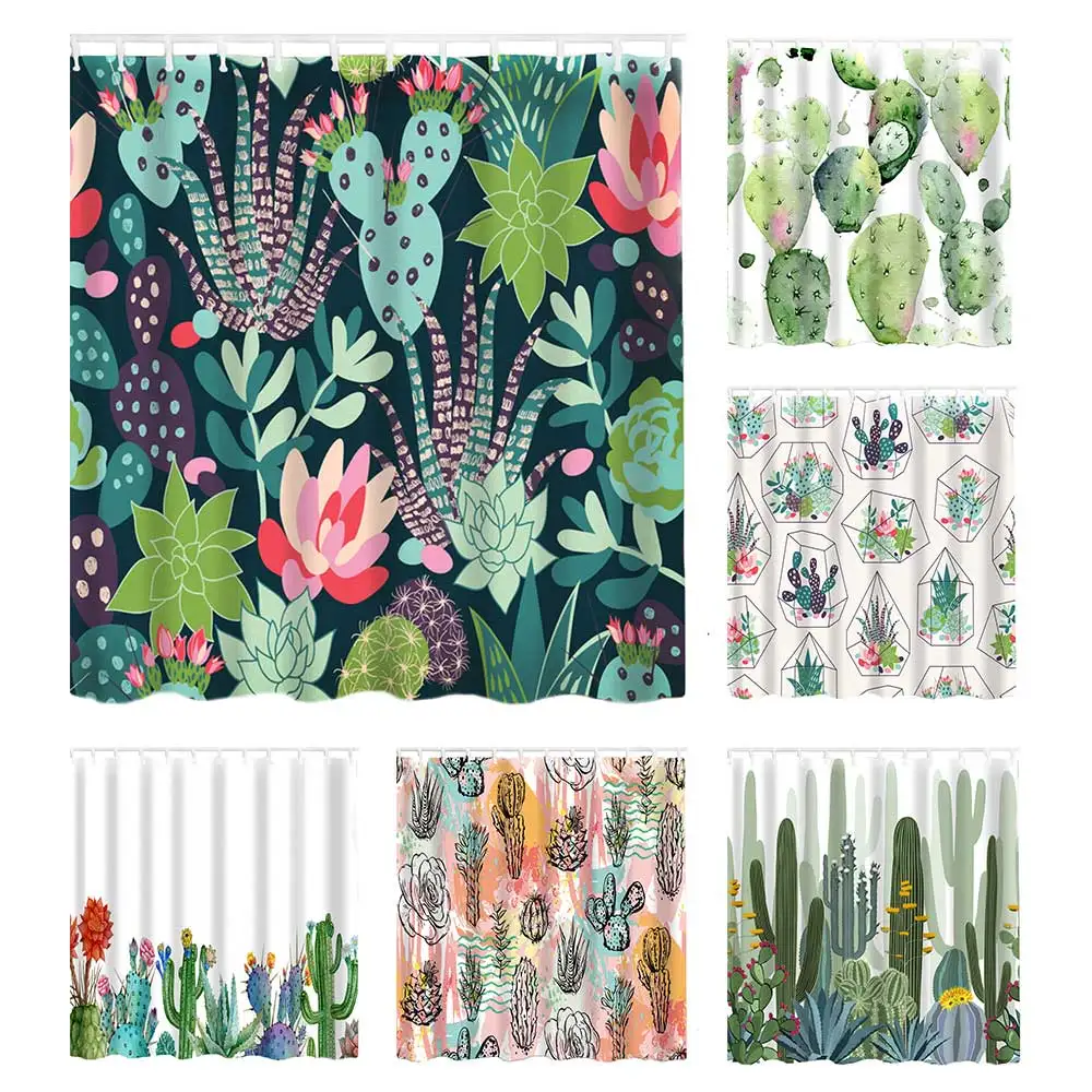 1PC 180*180cm Hot Waterproof Shower Curtain For Bathroom Tropical Plants Cactus Print Bathtub Curtains Polyester Green Curtain
1PC 180*180cm Hot Waterproof Shower Curtain For Bathroom Tropical Plants Cactus Print Bathtub Curtains Polyester Green Curtain