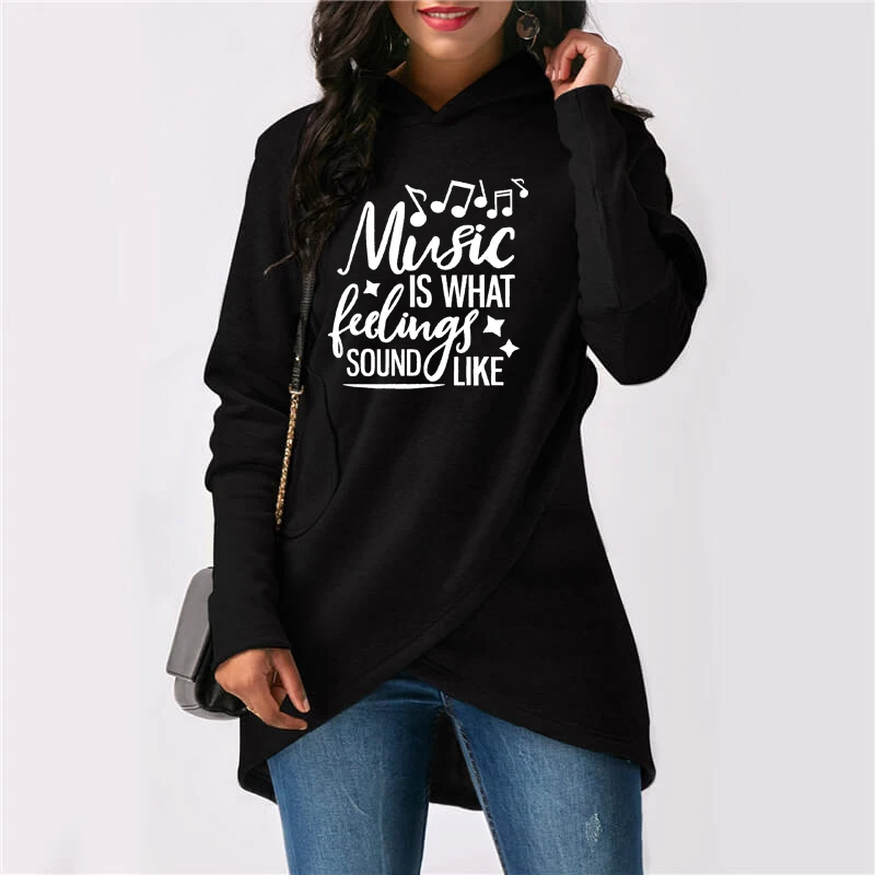 Music is What Feeling Print Hoodies Women Irregular Sweatshirts Femmes Music Note Spring Sweet Long Sleeve Autumn Cotton Tops 
Music is What Feeling Print Hoodies Women Irregular Sweatshirts Femmes Music Note Spring Sweet Long Sleeve Autumn Cotton Tops