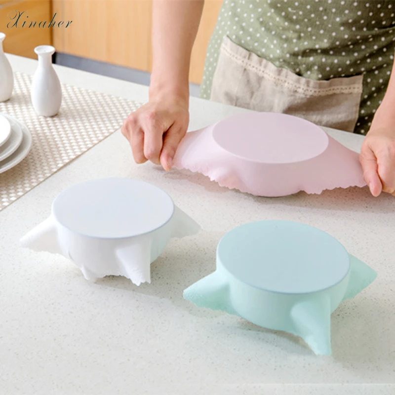 XINAHER Food Grade Silicone Wrap Food Fresh Keeping Saran Lid High Stretch Seal Vacuum Container Cover Storage Lids Kitchen Tool
XINAHER Food Grade Silicone Wrap Food Fresh Keeping Saran Lid High Stretch Seal Vacuum Container Cover Storage Lids Kitchen Tool