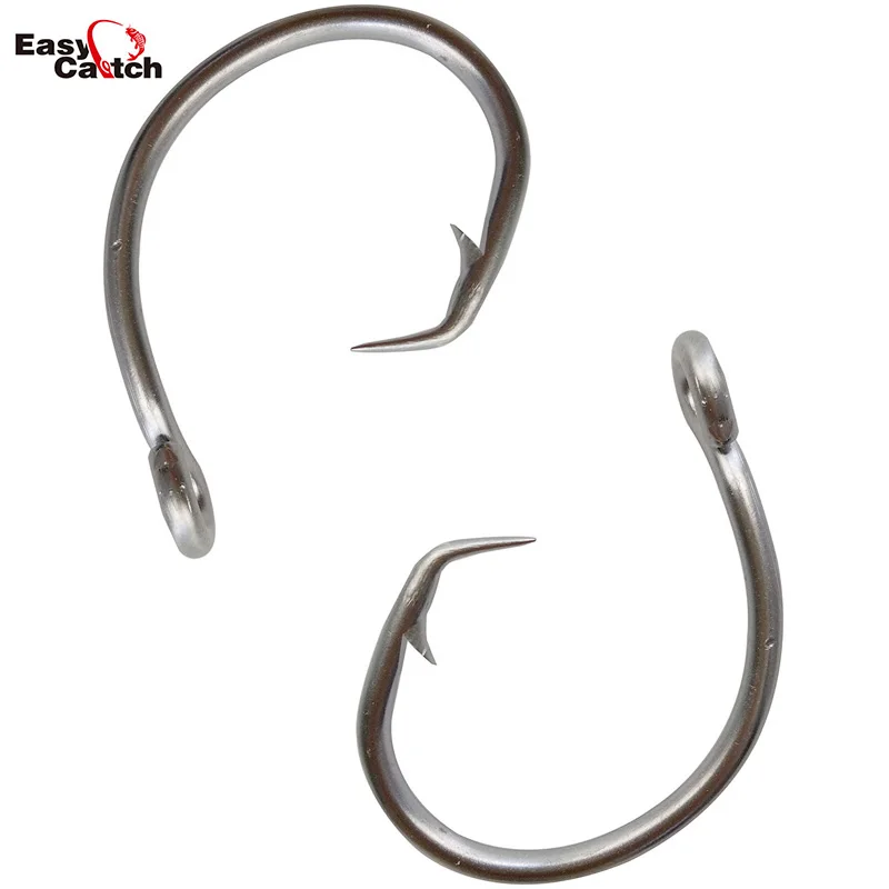 Easy Catch 40pcs 39960 Extra Strong Stainless Steel Fishing Hooks White Thick Tuna Circle Bait Fishing Hook 8/0 -15/0
Easy Catch 40pcs 39960 Extra Strong Stainless Steel Fishing Hooks White Thick Tuna Circle Bait Fishing Hook 8/0 -15/0