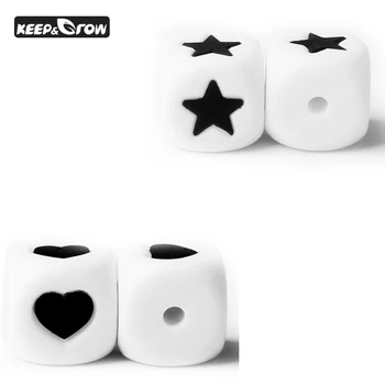 50pcs 12mm Star/Heart Silicone Letter Beads Chewable Teething Baeds Food Grade Silicone Bead Baby Teethers Pacifier Chain Making
50pcs 12mm Star/Heart Silicone Letter Beads Chewable Teething Baeds Food Grade Silicone Bead Baby Teethers Pacifier Chain Making