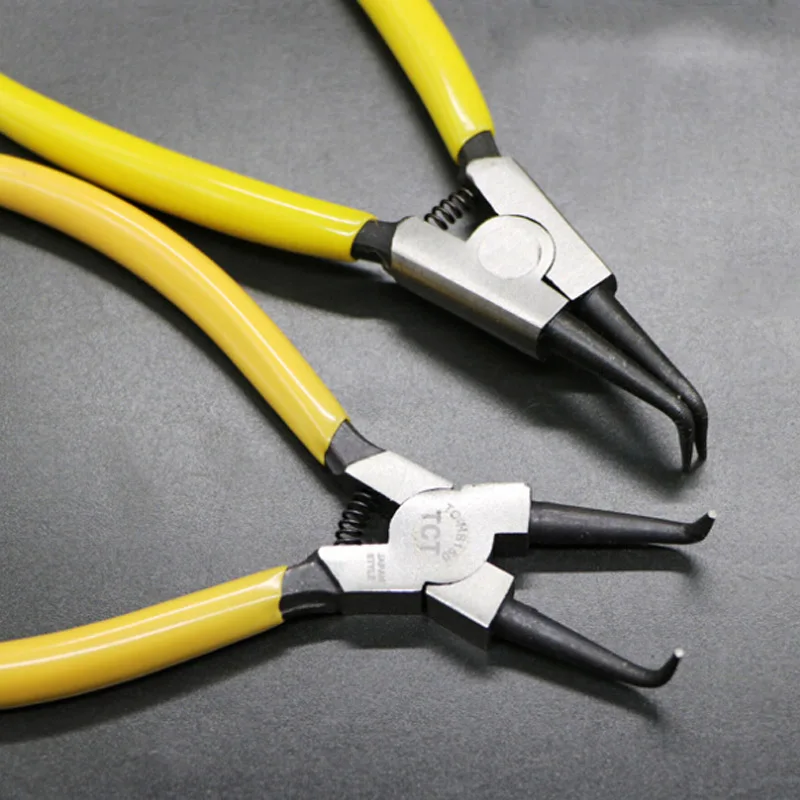 4Pcs/set Circlip Plier Set Internal External Straight Curved Snap Ring Pliers 6'' Hand tools