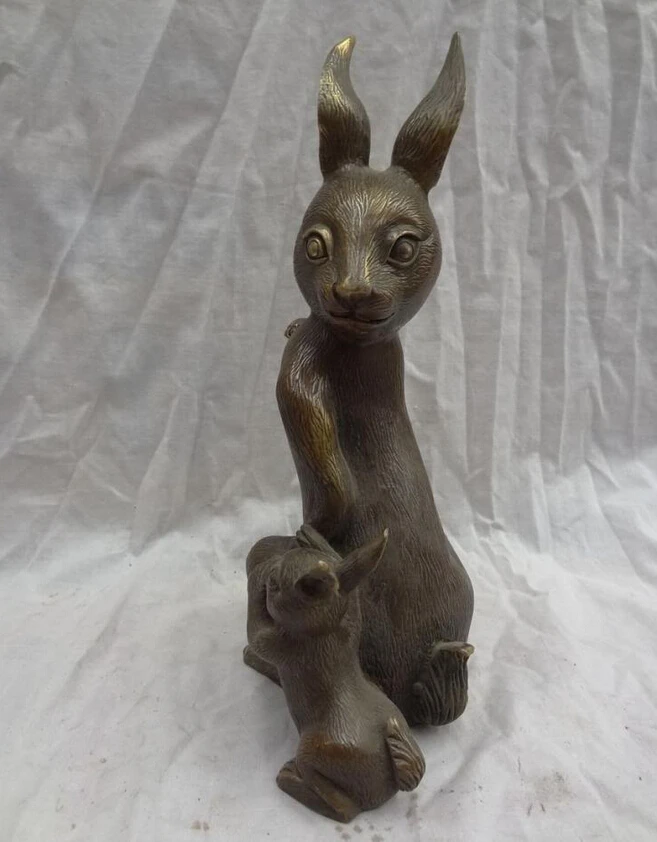 song voge gem S4434 11" Chinese Bronze Zodiac Happy Jump Rabbit Statue Lucky Bunny Animal Sculpture
song voge gem S4434 11" Chinese Bronze Zodiac Happy Jump Rabbit Statue Lucky Bunny Animal Sculpture