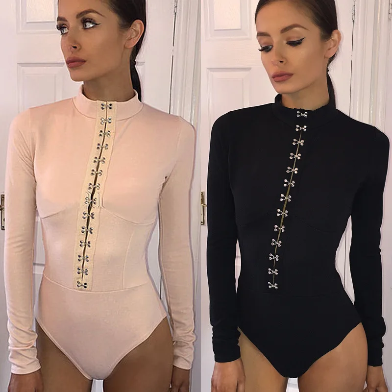 Women Autumn Jumpsuits With Long Sleeve Slim Fit Solid Casual Sexy Bodysuit Ladies Elegant Overalls Female Rompers
Women Autumn Jumpsuits With Long Sleeve Slim Fit Solid Casual Sexy Bodysuit Ladies Elegant Overalls Female Rompers
