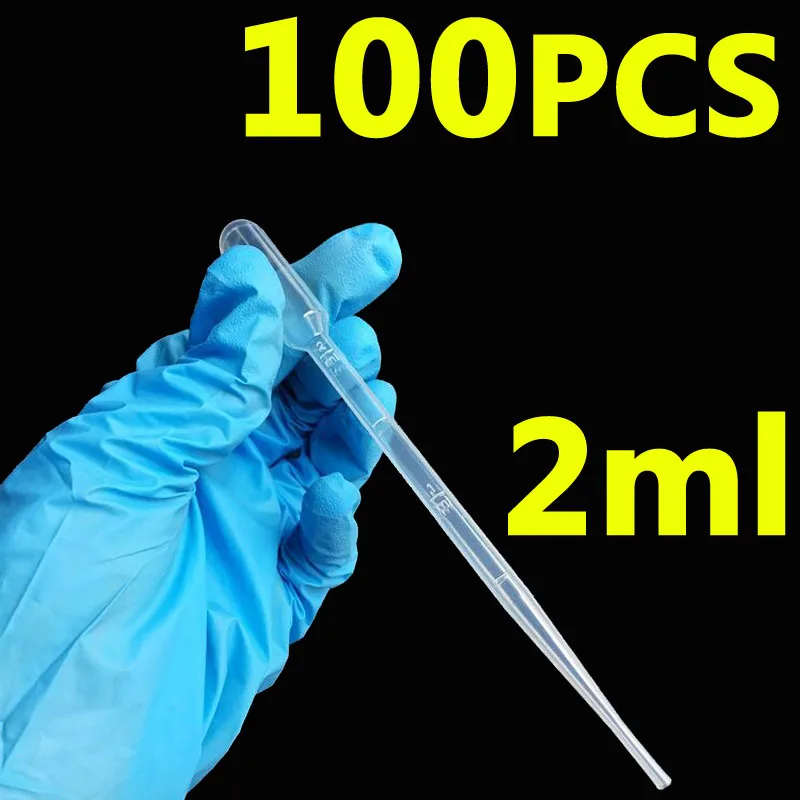 100 Pcs/lot 2ml Disposable Plastic Eye Dropper Set Transfer Graduated Pipettes Polyethylene for Experiment Medical
100 Pcs/lot 2ml Disposable Plastic Eye Dropper Set Transfer Graduated Pipettes Polyethylene for Experiment Medical