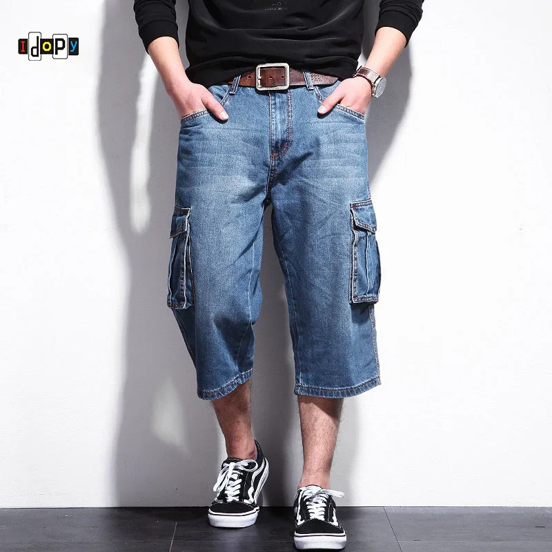 Idopy Classic Mens Cargo Jeans Shorts Summer Big Pocket Vintage Washed Plus Size Denim Shorts Male Jean Shorts For Men
Idopy Classic Mens Cargo Jeans Shorts Summer Big Pocket Vintage Washed Plus Size Denim Shorts Male Jean Shorts For Men