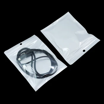 200Pcs 9x12cm (3.5x4.7inch) Self Sealing White Clear Zipper Packing Pouch with Round Hang Hole Plastic Grocery Storage Pack Bag
200Pcs 9x12cm (3.5x4.7inch) Self Sealing White Clear Zipper Packing Pouch with Round Hang Hole Plastic Grocery Storage Pack Bag