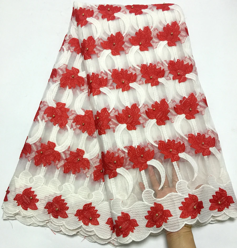 2018 High Quality Nigerian Lace Fabrics With Beads Red African French Net Lace Fabric Embroidered Tulle Mesh Lace Fabric
2018 High Quality Nigerian Lace Fabrics With Beads Red African French Net Lace Fabric Embroidered Tulle Mesh Lace Fabric