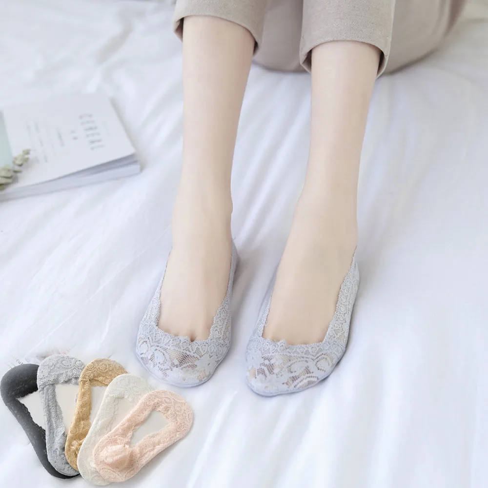 5 Pairs Fashion Women Girls Summer Socks Lace Flower Short Ankle Socks Cotton Non-slip Silicone Invisible No Show Shallow Socks
5 Pairs Fashion Women Girls Summer Socks Lace Flower Short Ankle Socks Cotton Non-slip Silicone Invisible No Show Shallow Socks