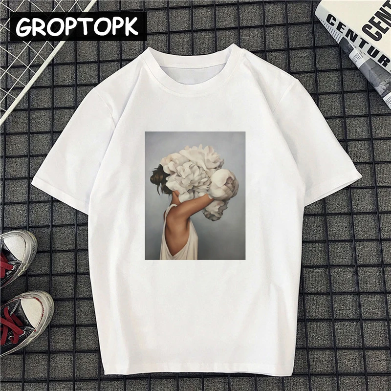 Portrait Photography Flower Girl Female T-shirt Summer Cotton White TShirt Women Clothes 2019 Harajuku Vogue Top Tee Shirt Femme
Portrait Photography Flower Girl Female T-shirt Summer Cotton White TShirt Women Clothes 2019 Harajuku Vogue Top Tee Shirt Femme