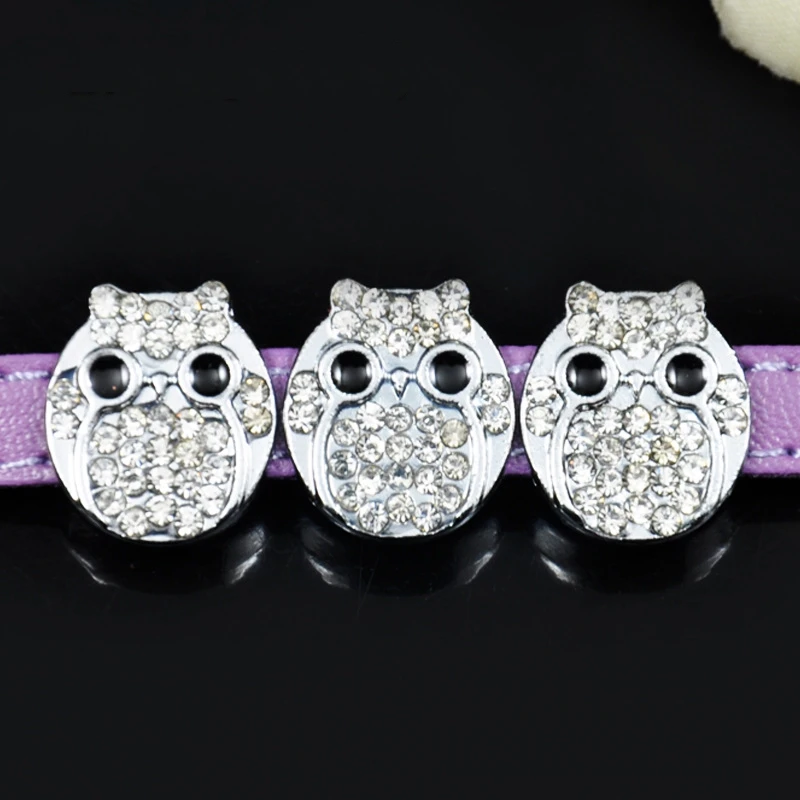 Silver Full Rhinestone Black Eye Cute Chubby Owl 8mm Crystal Slide Charms Beads For 8mm Bracelets Key Chains Pet Collar
Silver Full Rhinestone Black Eye Cute Chubby Owl 8mm Crystal Slide Charms Beads For 8mm Bracelets Key Chains Pet Collar