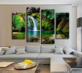 4 Panel Green Forest Waterfall Print Painting On Canvas Wall Art Home Decor Living Room Canvas Print Painting Cuadros Decoracion
4 Panel Green Forest Waterfall Print Painting On Canvas Wall Art Home Decor Living Room Canvas Print Painting Cuadros Decoracion