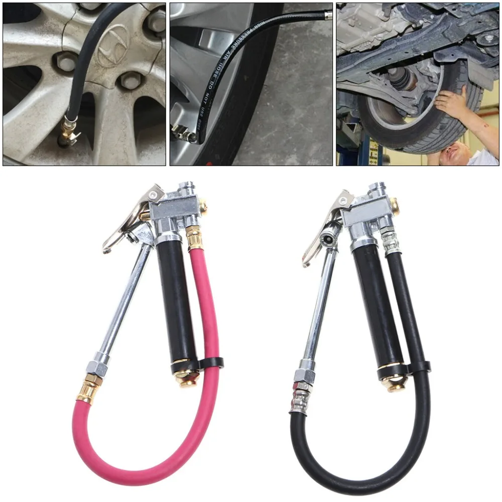 New Popular 1 Pc Auto Air Tire Pressure Filler Dual Chuck Inflator Car Gauge 12" Compressor Hose
New Popular 1 Pc Auto Air Tire Pressure Filler Dual Chuck Inflator Car Gauge 12" Compressor Hose