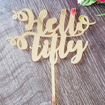 Hello Fifty 50th Birthday Cake Topper Acrylic Mirror Rose Gold Silver Birthday Party Decorations 50 50th 50's
Hello Fifty 50th Birthday Cake Topper Acrylic Mirror Rose Gold Silver Birthday Party Decorations 50 50th 50's