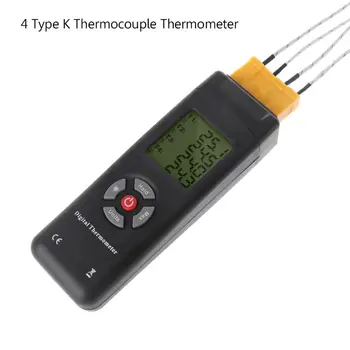 4 Channel K Type Digital Thermometer Thermocouple Temperature Sensor Tester LCD Backlight
4 Channel K Type Digital Thermometer Thermocouple Temperature Sensor Tester LCD Backlight