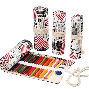 QONE 50pcs/lot 12/24/36/48 Hole New Fashion Canvas Sketch Holder Roll Up Pen Case Storage Bag Pouch Organizer For Pencils Case
QONE 50pcs/lot 12/24/36/48 Hole New Fashion Canvas Sketch Holder Roll Up Pen Case Storage Bag Pouch Organizer For Pencils Case