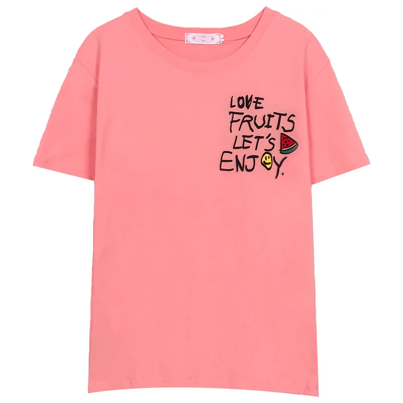 Summer New Women Elegant Letter Watermelon Emjoi Print Short Sleeve T Shirts Girl Casual Vintage Punk T Shirt Basic Tops
Summer New Women Elegant Letter Watermelon Emjoi Print Short Sleeve T Shirts Girl Casual Vintage Punk T Shirt Basic Tops
