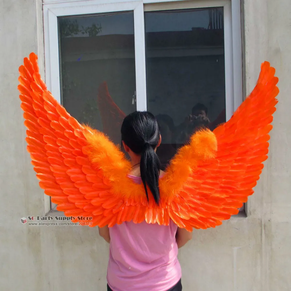 NEW Orange rose-red Angel Feather wings for Halloween stage performance Decorantions large size props 100*78cm EMS Free shipping
NEW Orange rose-red Angel Feather wings for Halloween stage performance Decorantions large size props 100*78cm EMS Free shipping