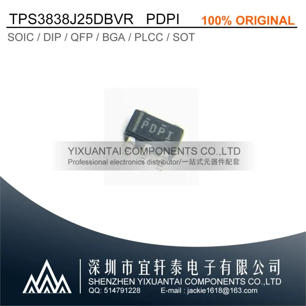 

10pcs/lot TPS3838J25DBVR TPS3838J25 Marking:PDPI IC SUPERVISOR 1 CHANNEL SOT23-5 New Original