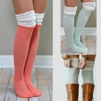 Knitted Stockings Spring Autumn Warm Socks Crochet High Knee Socks Long Boot Cuffs warmers socks 9colors
Knitted Stockings Spring Autumn Warm Socks Crochet High Knee Socks Long Boot Cuffs warmers socks 9colors