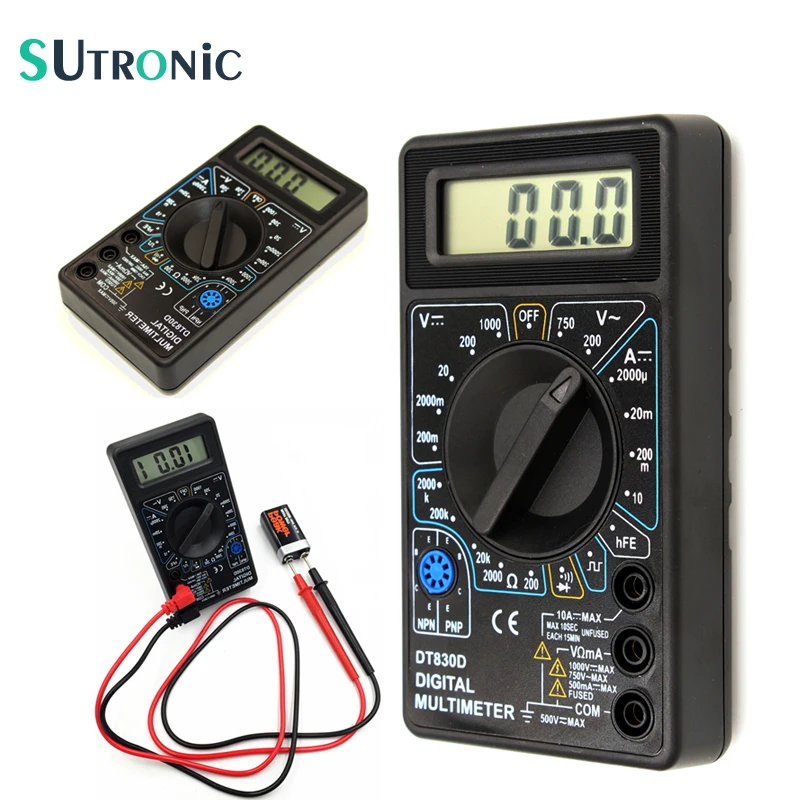 DT-830D Mini Digital Multimeter with Buzzer Overload protection Square Wave Output Voltage Ampere Ohm Tester Probe DC AC LCD
DT-830D Mini Digital Multimeter with Buzzer Overload protection Square Wave Output Voltage Ampere Ohm Tester Probe DC AC LCD