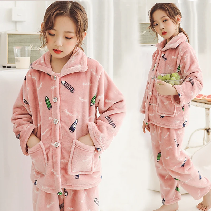 Flannel Winter Children pajamas sets Long Sleeve pajamas for girl cartoon animals sleepwear Baby girls boys clothes pyjamas kids
Flannel Winter Children pajamas sets Long Sleeve pajamas for girl cartoon animals sleepwear Baby girls boys clothes pyjamas kids