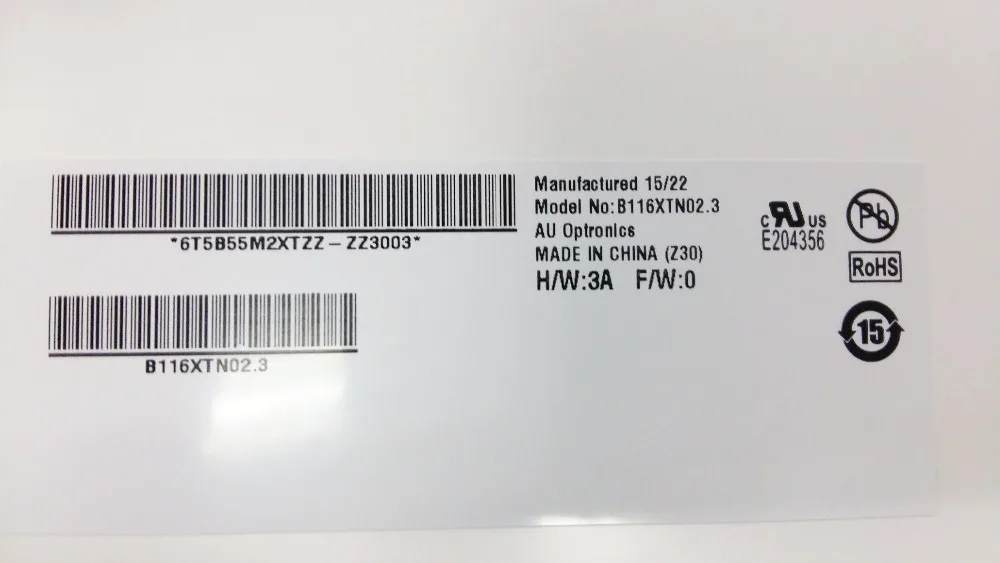 B116XTN02.3 B116XTN02.3 Matrix for Laptop 11.6" eDP HD1366X768 Slim LCD Display Panel Monitor Replacement
B116XTN02.3 B116XTN02.3 Matrix for Laptop 11.6" eDP HD1366X768 Slim LCD Display Panel Monitor Replacement