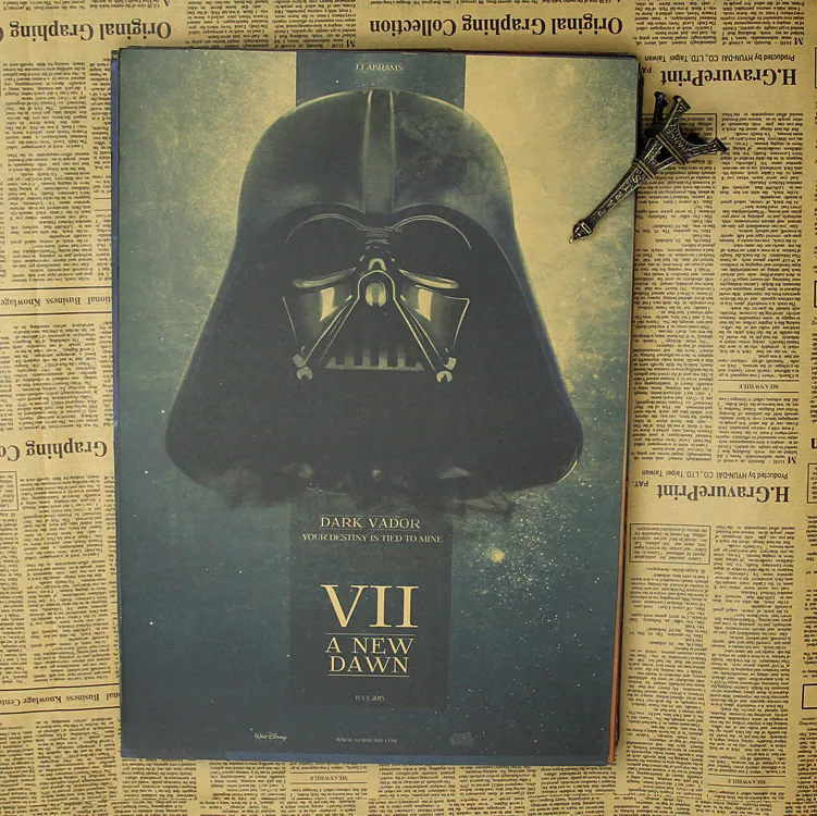 Star Wars 7 classic movie poster awakening force retro Kraft room decoration personality stickers
Star Wars 7 classic movie poster awakening force retro Kraft room decoration personality stickers