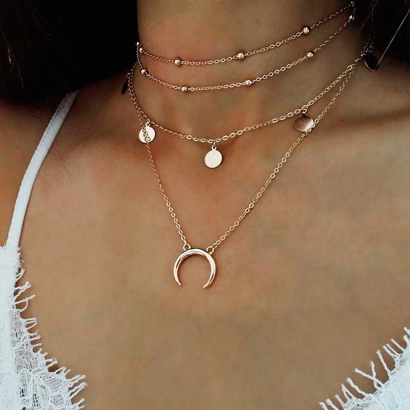 H:HYDE Bohemia Multilayer Round Sequin Moon Long Pendant Necklace Vintage Star Choker Chain Necklace For Women Charm Jewelry
H:HYDE Bohemia Multilayer Round Sequin Moon Long Pendant Necklace Vintage Star Choker Chain Necklace For Women Charm Jewelry