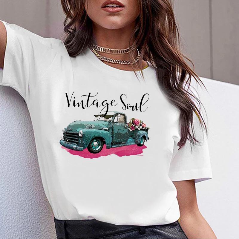 Women Clothes Tshirt Print Summer Casual Vintage Truck Fashion Paint Woman Tee Ladies Female T-shirt Short Sleeve T Top
Women Clothes Tshirt Print Summer Casual Vintage Truck Fashion Paint Woman Tee Ladies Female T-shirt Short Sleeve T Top
