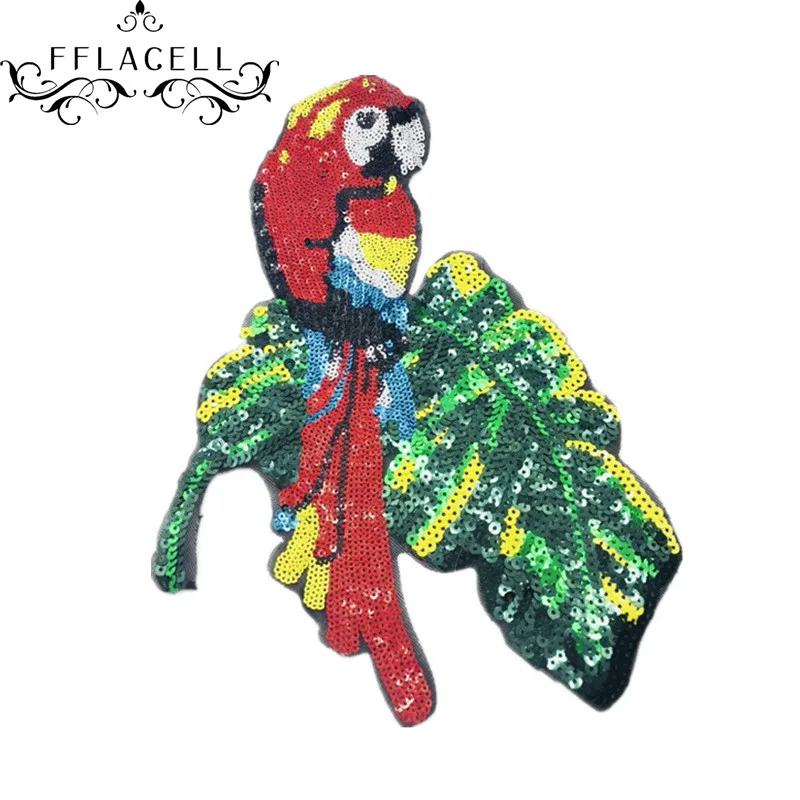 FFLACELL New parrot sequined Embroidery lace applique paillette fabric sweater clothes patch stickers t-shirt diy decoration
FFLACELL New parrot sequined Embroidery lace applique paillette fabric sweater clothes patch stickers t-shirt diy decoration