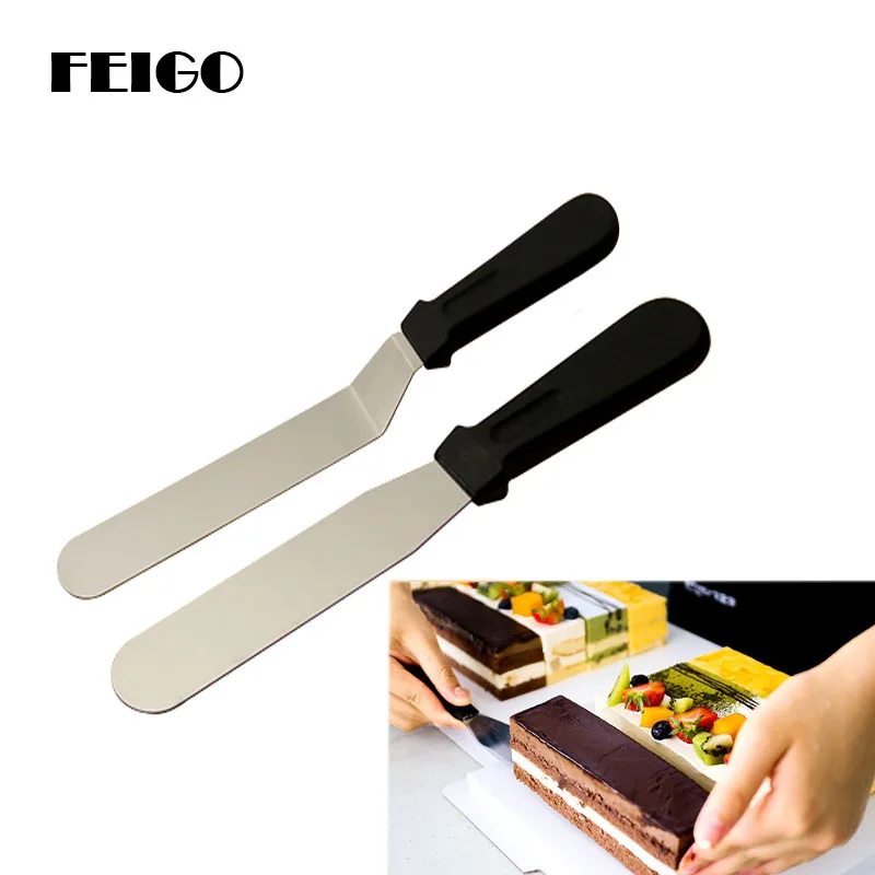 FEIGO Stainless Steel Knife Pizza Cake Baking Spatula Plastic Handle Curved for Kitchen Tool Dining Bakeware Pastry Tools F197
FEIGO Stainless Steel Knife Pizza Cake Baking Spatula Plastic Handle Curved for Kitchen Tool Dining Bakeware Pastry Tools F197