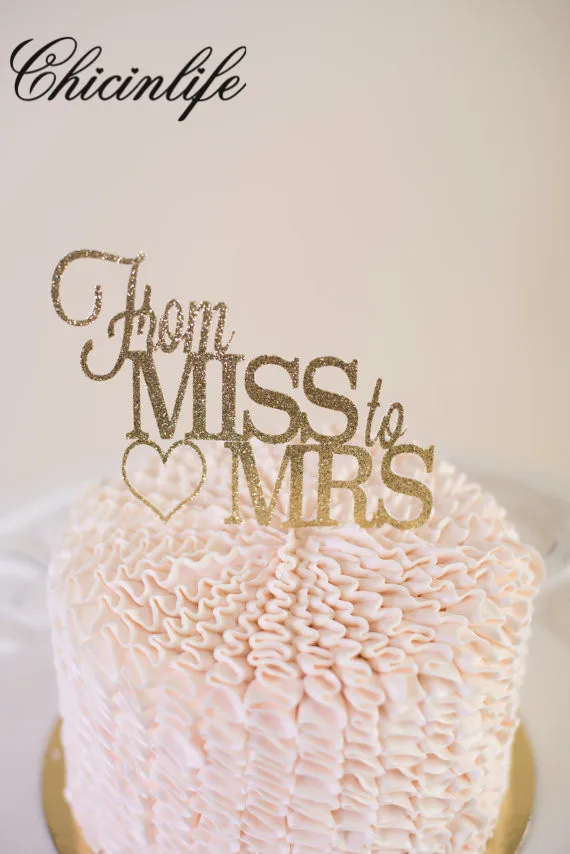 Chicinlife 1Pcs Glitter From Miss to Mrs Cake Cupcake Toppers Bridal Shower wedding Bachelorette Party Decorations Supplies
Chicinlife 1Pcs Glitter From Miss to Mrs Cake Cupcake Toppers Bridal Shower wedding Bachelorette Party Decorations Supplies