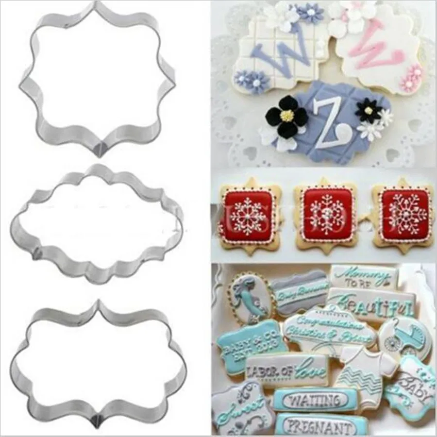 FoodyMine 3Pcs Plaque Cutter Cookies Frame Cake Oval Square Rectangle Fancy Stainless Cookie Mold
FoodyMine 3Pcs Plaque Cutter Cookies Frame Cake Oval Square Rectangle Fancy Stainless Cookie Mold