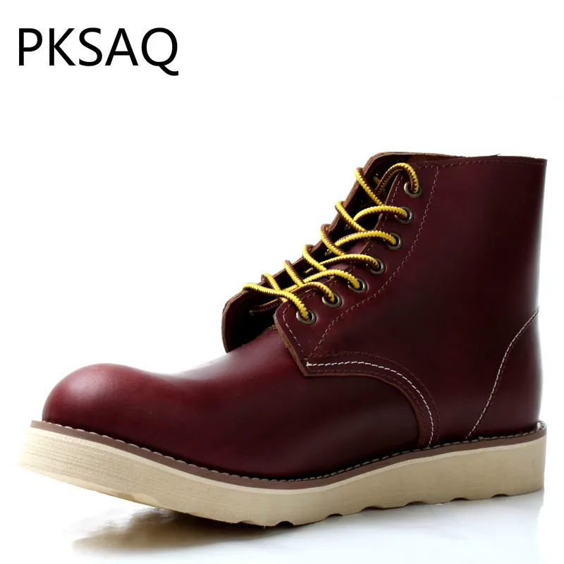 Autumn Martin Boots Mens Boots Leather Men Winter Shoes Round Toe Lace-Up Fashion Thick Heels Cool Motorcycle Boots Shoes
Autumn Martin Boots Mens Boots Leather Men Winter Shoes Round Toe Lace-Up Fashion Thick Heels Cool Motorcycle Boots Shoes
