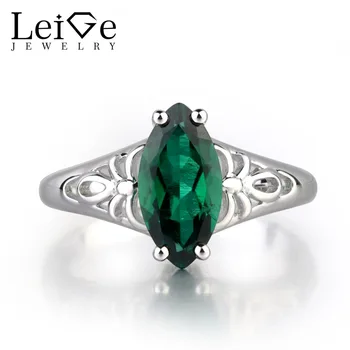 LeiGe Jewelry Lab Emerald Green Color Popular Trendy Rings For Woman Marquise Cut Prong Setting Engagement Gift 9 May Birthstone 
LeiGe Jewelry Lab Emerald Green Color Popular Trendy Rings For Woman Marquise Cut Prong Setting Engagement Gift 9 May Birthstone