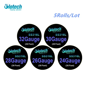 Glotech 5rolls*10m/roll SS316L Wire heating wires for hookah RDA RBA Atomizer Pre-built vaporizer Coil Wires wholesales
Glotech 5rolls*10m/roll SS316L Wire heating wires for hookah RDA RBA Atomizer Pre-built vaporizer Coil Wires wholesales