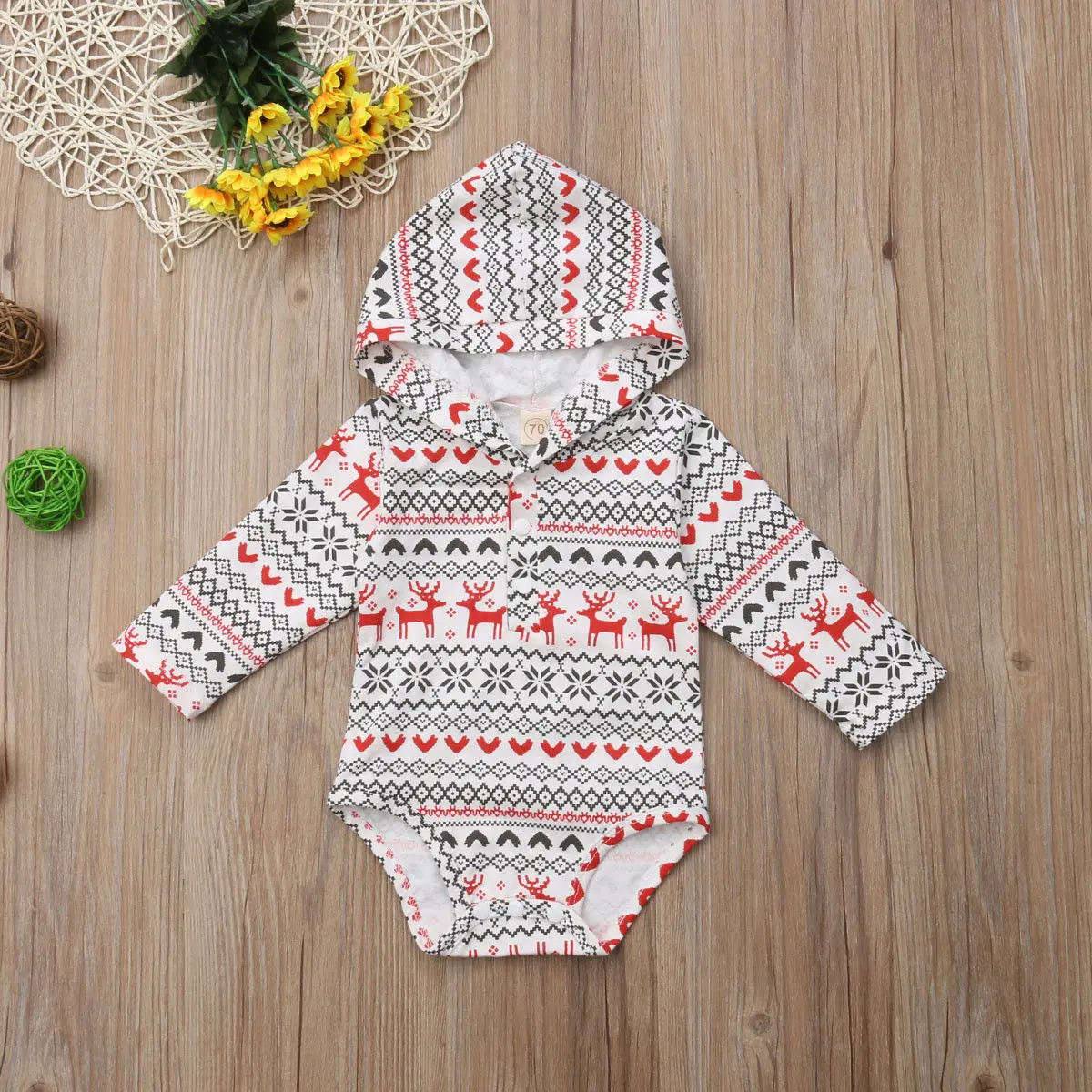 S Xmas Hooded Baby Clothes Boy Girl Elk Christmas Long Sleeve Baby Rompers Outfit Autumn Casual Clothes 0-24 Months
S Xmas Hooded Baby Clothes Boy Girl Elk Christmas Long Sleeve Baby Rompers Outfit Autumn Casual Clothes 0-24 Months