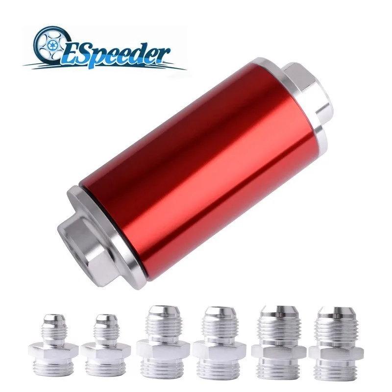 ESPEEDER Car 100 Micron Element Aluminum Fuel Filter Inline With 2pcs AN6 AN8 AN10 Adaptor Fittings Red Black Blue Universal
ESPEEDER Car 100 Micron Element Aluminum Fuel Filter Inline With 2pcs AN6 AN8 AN10 Adaptor Fittings Red Black Blue Universal